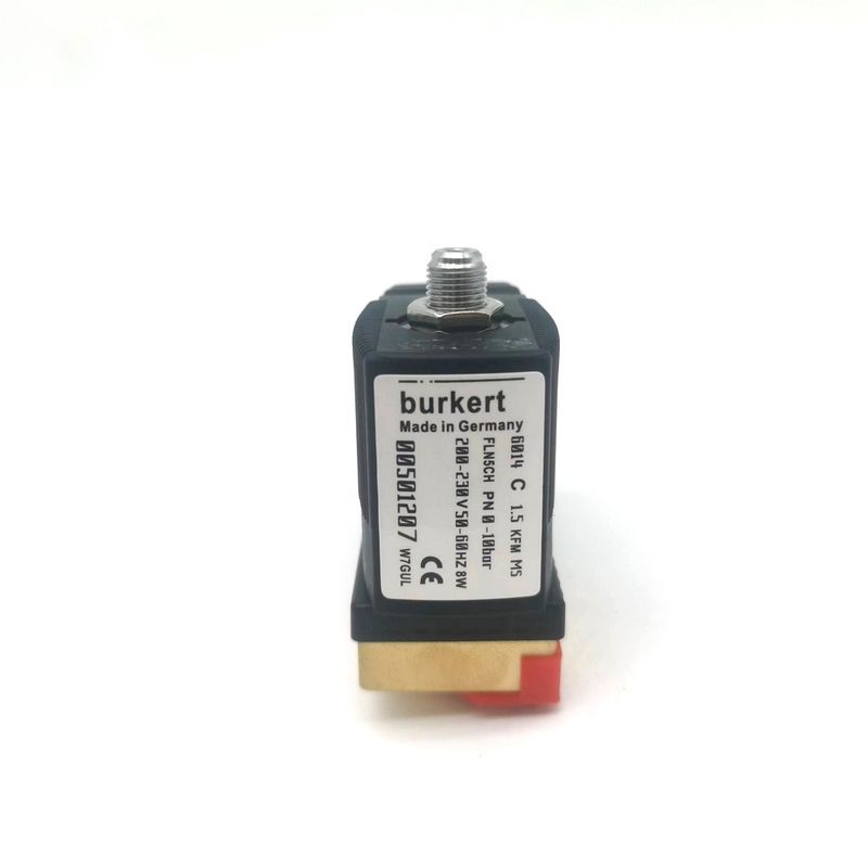 00134240 BURKERT 6013 Type action directe G1/8 pouces 2/2 normalement fermé 2.5 Flow Hole FKM Corps de soupape en laiton scellé 24VDC 8W 0~10bar