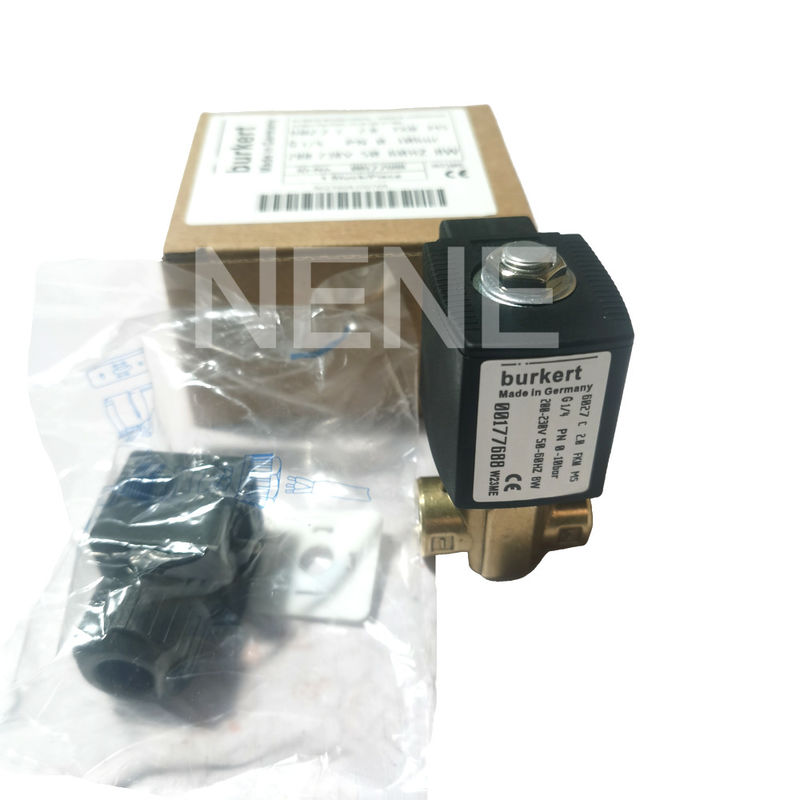 Ventilateur électromagnétique Burkert 00134241 6013 Type action directe G1/8-Inch 2.5 Flow Hole FKM Corps de soupape en laiton scellé 24VAC 8W 0~16bar