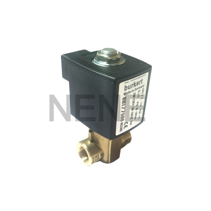 Burkert Solénoïde 6013 Type d'action directe 00134243 2/2 Normalement fermé G1/8 pouces 2,5 Flow Hole FKM Sceau 220VAC 8W 0~16bar
