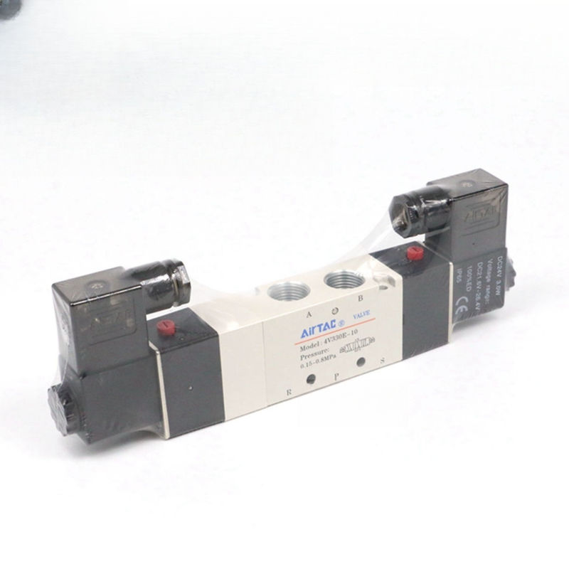 Airtac 4V330E-10: soupape d'air solénoïde ((5/2,5/3 voie) - 4V330E10BI 4V330P-10 AC220V