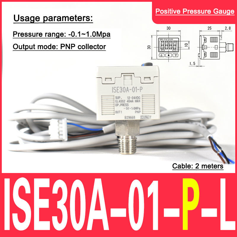 ISE30A-01-P ISE30A-01-P-L SMC manomètre numérique de pression positive de type P
