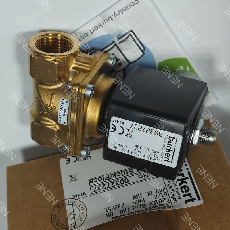 Électrovanne industrielle à orifice G3/4 BURKERT Type 6281 00221874 2/2 Normalement Fermée Corps en laiton Joint FKM Orifice de débit 13.0 DC24V 8W 0.2-16bar 0 à +120°C