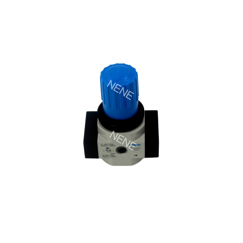 Régulateur de pression à membrane à action directe Festo LR-1/4-D-MINI-MPA 8002275 Alliage de zinc avec manomètre MPA G1/4 0,5-12 bar 1500L/min Bouton rotatif verrouillable