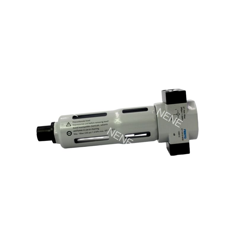 Régulateur-filtre Festo LFR-3/8-D-MINI-MPA 8002296 40 µm en alliage de zinc avec purge manuelle et manomètre, plage 0,5-12 bar