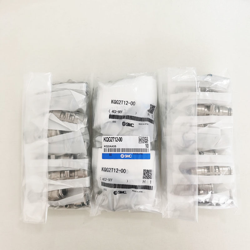 SMC Pneumatique fileté Tee raccord KQG2T12-00 raccord sans graisse、résistant à la corrosion、conception compacte et légère tube-à-tube union tee push-in connexion rapide
