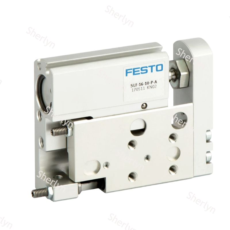 Double action FESTO 170503 SLF-6-10-P-A Cylindre d'air à glissement linéaire, 6 × 10 mm de spécifications Corps en aluminium résistant à la corrosion Coussin d'extrémité élastique pour équipement d'automatisation
