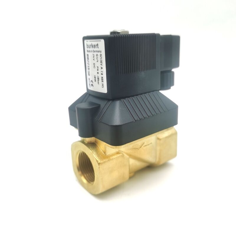 DC24V 8W Burkert 00221630 6213 NC Valve de diaphragme, G3/4 fil interne 20 trou de débit NBR joints, boîtier en laiton pour -10 °C ~ 80 °C 0-10bar système de tuyauterie