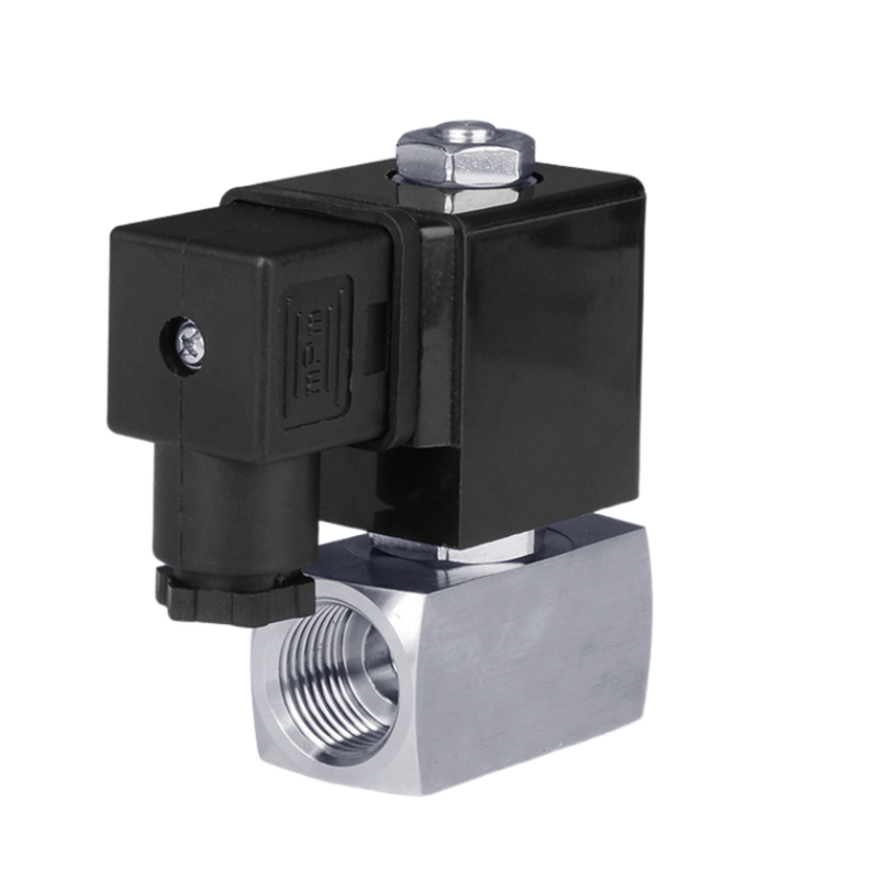 2 voies normalement fermées soupape solénoïde pneumatique PTFE Matériau d'étanchéité 25 mm Taille de l'orifice 1′′ Taille du port Pression de 6 à 120 bar 24VAC