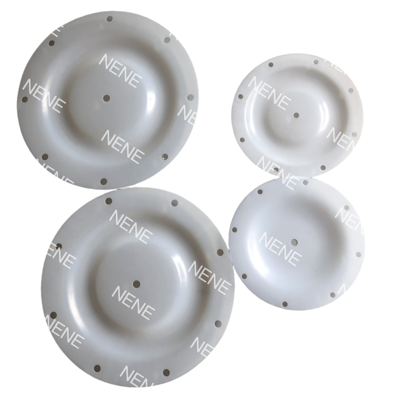 Diaphragme de pompe de rechange blanc de petite taille de 125 mm de diamètre extérieur sans trou, composant de diaphragme à membrane pneumatique QBY3-15 QBY3-20