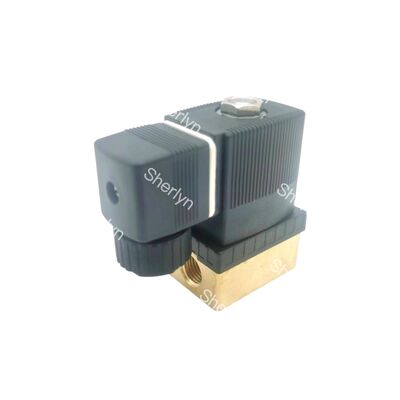 Burkert 00125301 soupape solénoïde industrielle, port G1/4 pouce, orifice de débit 3,0, boîtier en laiton scellé FKM, puissance de courant continu 24V 8W, 0 ~ 6bar Application à basse pression