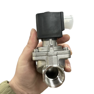 Vanne solénoïde Burkert type 6281 haute température 00322535 00322536 00322537 00322538 00322539 00322540 Filetage G1/4 G3/8 Corps en acier inoxydable 2/2 normalement fermé joint FKM orifice de débit 10,0