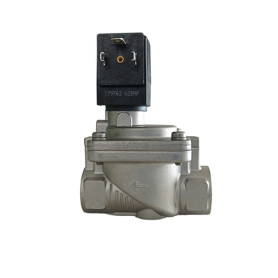 Vanne solénoïde FKM en caoutchouc fluoré scellée 2 positions 2 voies NF Série Burkert 6281 Corps en acier inoxydable anti-corrosion à raccord G1 Taille d'orifice 25 mm 00221998 00221999 00222000