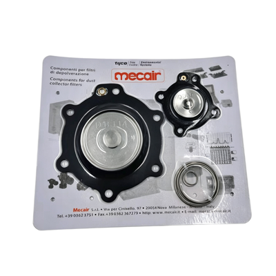 Accessoire résistant à l'usure DB114 Ensemble ressort diaphragme FKM Remplacement direct pour réduire les fuites de la vanne solénoïde à jet pulsé Mecair Compatible avec les vannes VNP/VEM214/314/414/614/714