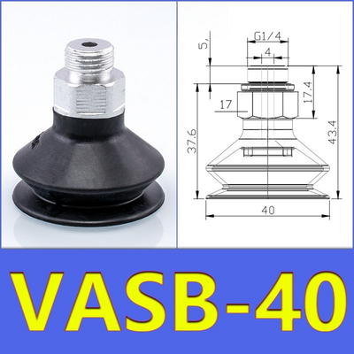 FESTO VASB40 Industrial Vacuum Suction Cup 40Mm Diameter Wear Resistant Silicone And NBR Multi Color For Packaging Metal And Plastic Workpiece Handling