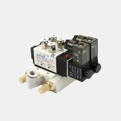 Ensemble de distributeur de vanne solénoïde Airtac 4V210-08 2 positions / 3 positions / 4 positions / 5 positions / 6 positions Ensemble de vanne de commande pneumatique combinée pour le contrôle automatisé des circuits d'air